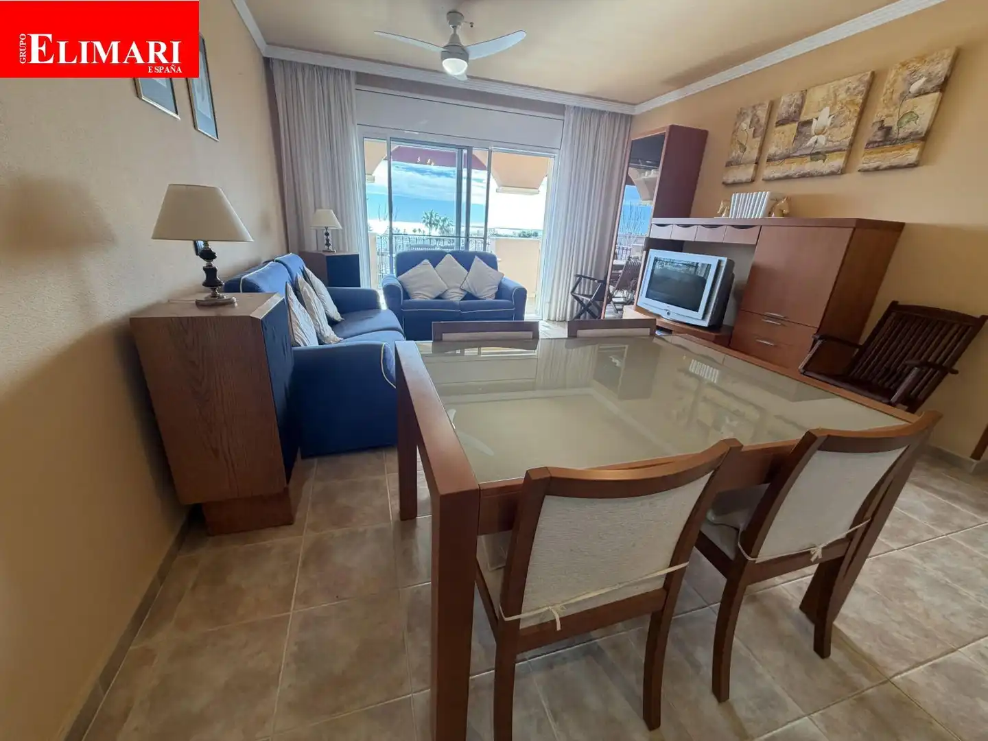 Sala d'estar de Apartament en venda en La Ràpita amb Aire condicionat, Jardí privat i Terrassa