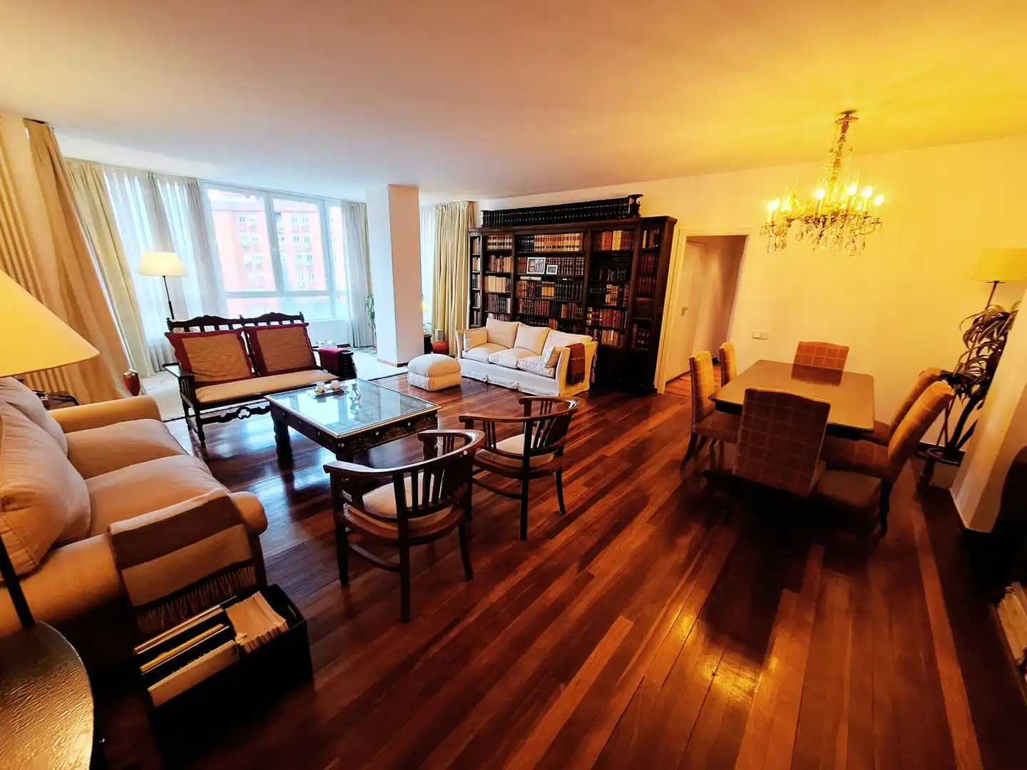 Living room of Flat for rent in Madrid  with Air Conditioner, Heating and Furnished
