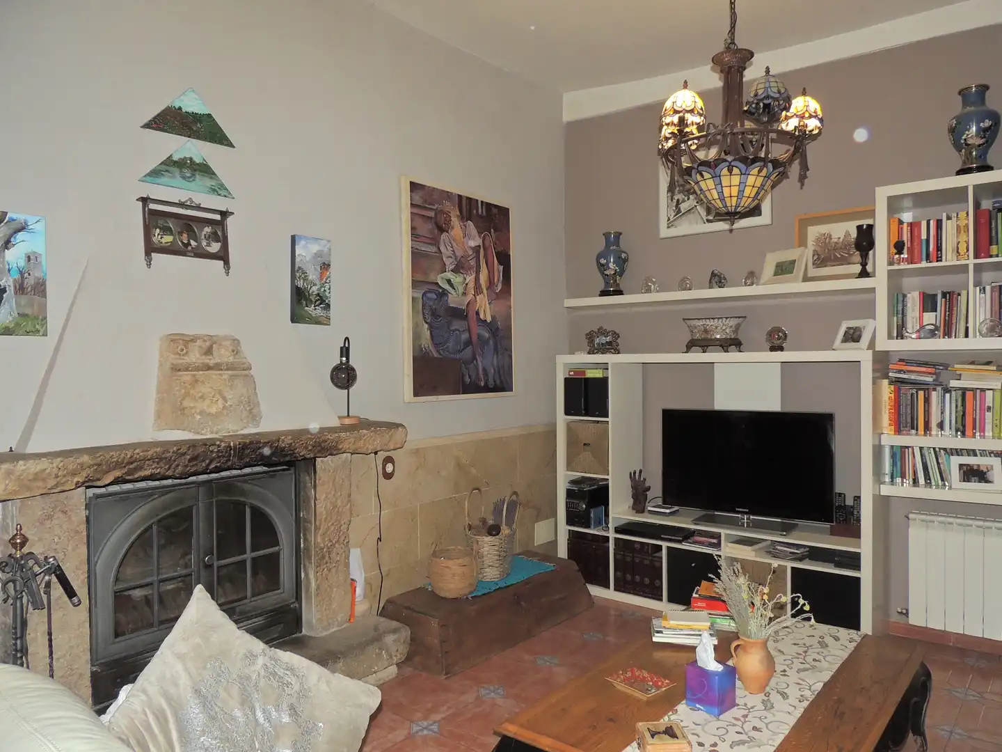 Sala de estar de Casa adosada en venta en Yunquera de Henares con Terraza y Balcón