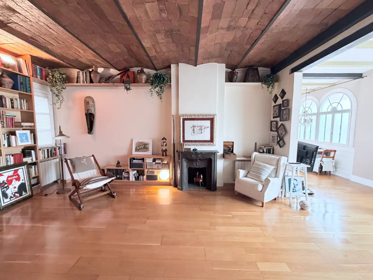 Sala d'estar de Àtic en venda en Barcelona amb Aire condicionat, Calefacció i Parquet