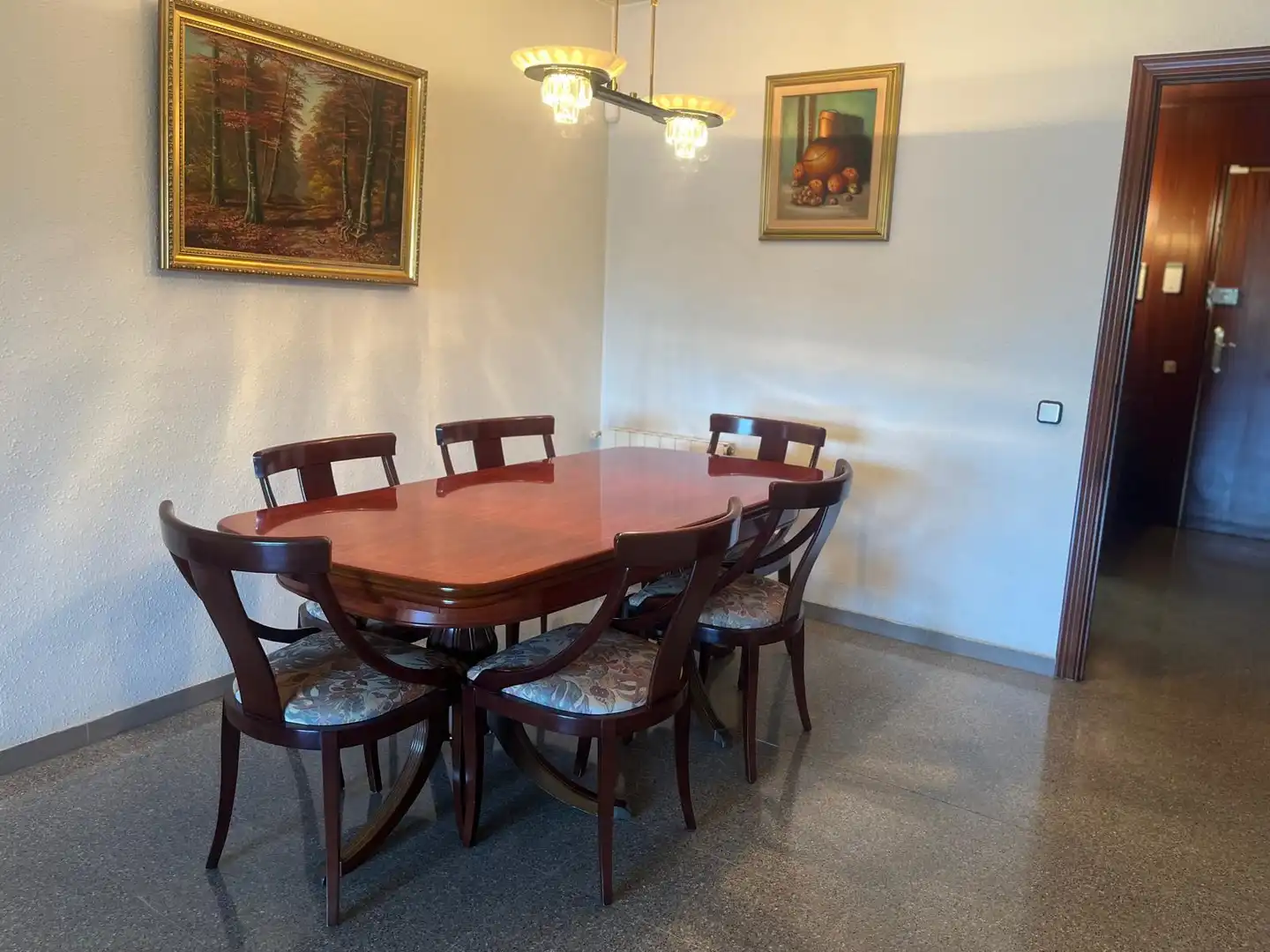 Dining room of Flat for rent in Barcelona  with Air Conditioner, Heating and Furnished