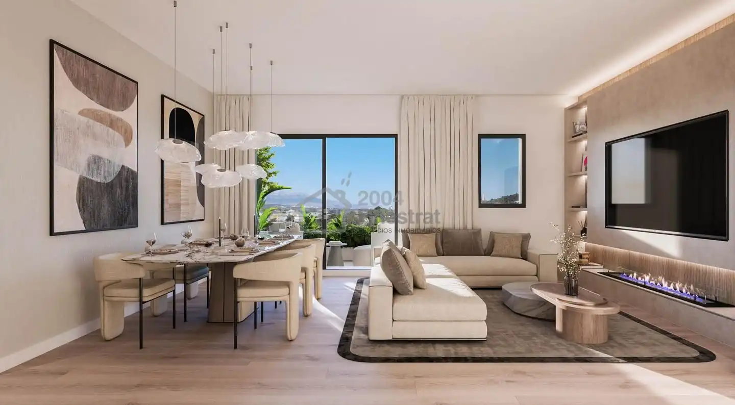 Sala de estar de Piso en venta en Villajoyosa / La Vila Joiosa con Aire acondicionado, Jardín privado y Terraza