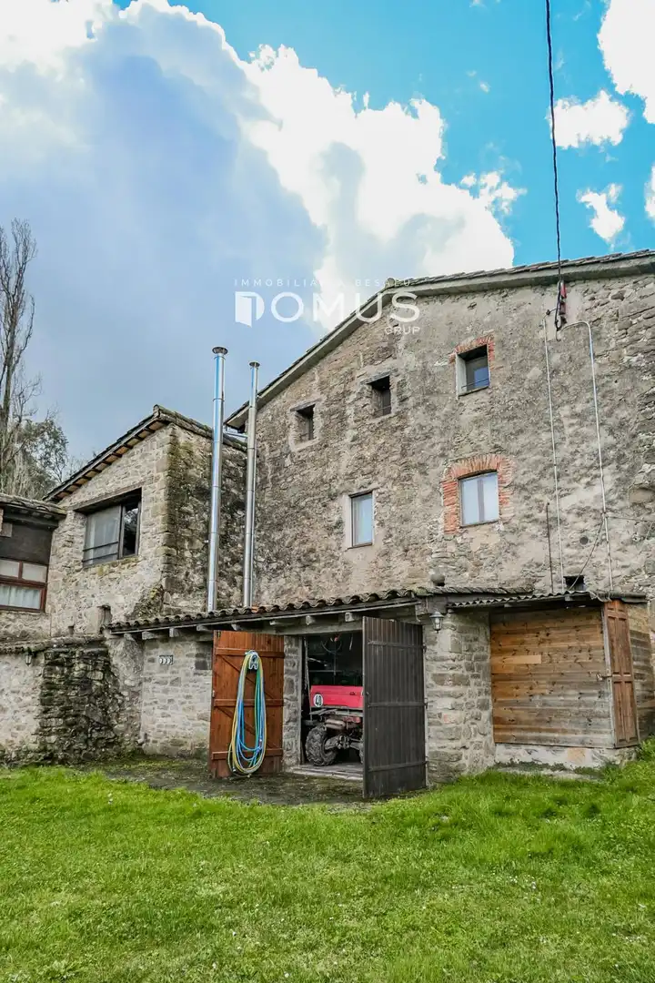 Vista exterior de Finca rústica en venta en Santa Pau con Calefacción, Parquet y Piscina