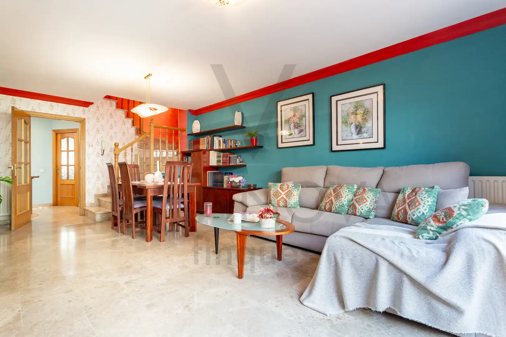Wohnzimmer von Einfamilien-Reihenhaus zum Verkauf in Reus mit Heizung, Privatgarten und Terrasse