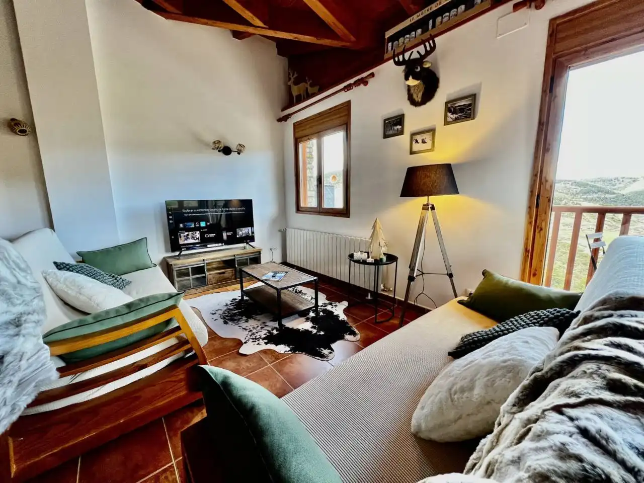 Sala de estar de Apartamento de alquiler en Alp con Calefacción, Terraza y Amueblado