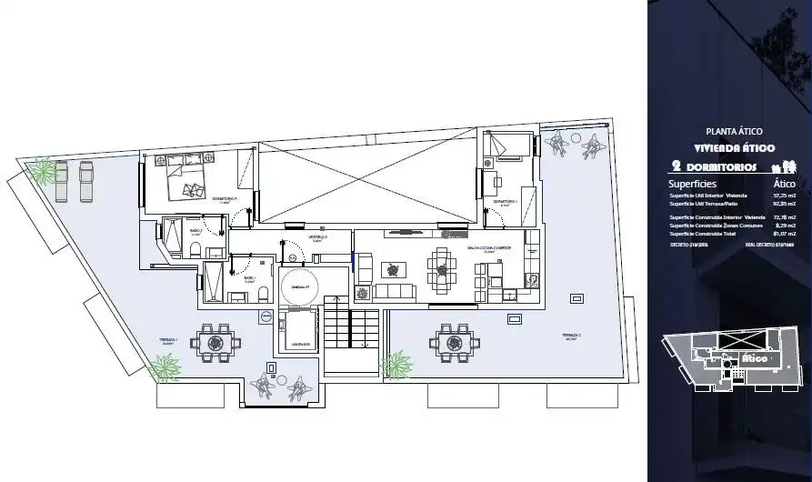Dachboden zum Verkauf in Armilla mit Klimaanlage, Heizung und Terrasse