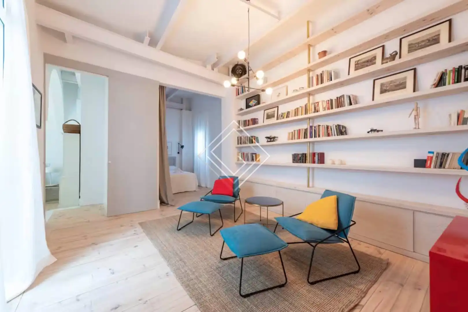 Wohnzimmer von Wohnung zur Miete in Centro