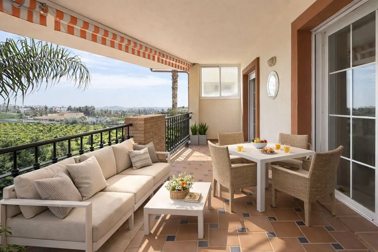 Terraza de Apartamento en venta en Mijas con Aire acondicionado, Calefacción y Jardín privado