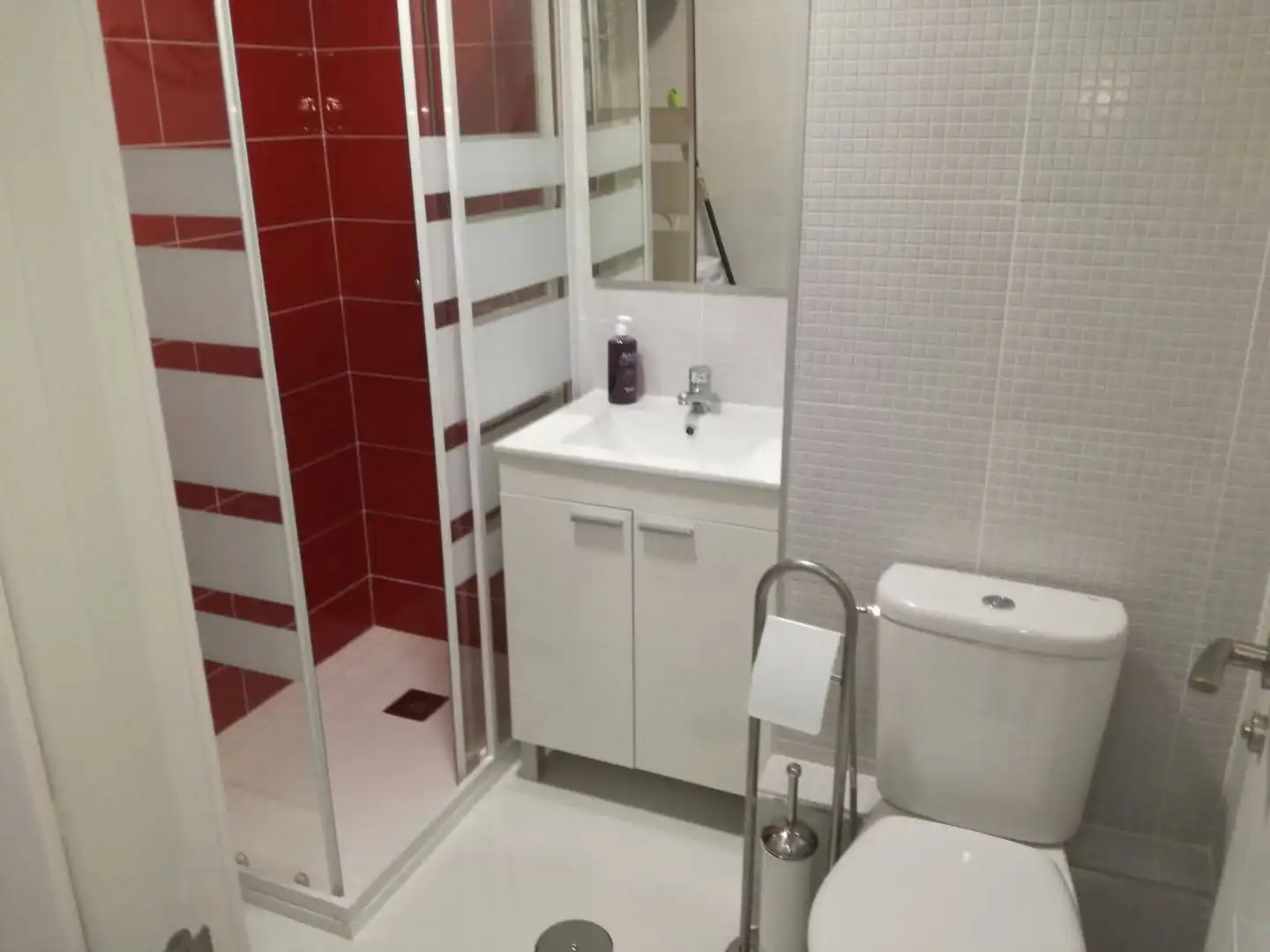Baño de Estudio de alquiler en Vélez-Málaga con Amueblado, Lavadora y Microondas