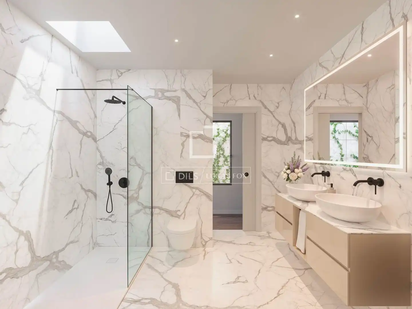 Baño de Casa o chalet en venta en Torrelodones con Aire acondicionado, Jardín privado y Parquet