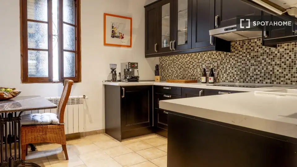 Küche von Wohnungen zur untervermieten in  Palma de Mallorca mit Klimaanlage, Terrasse und Möbliert