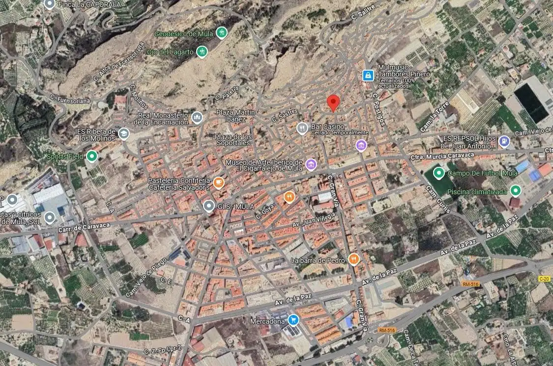 Vista exterior de Casa o xalet en venda en Mula amb Balcó