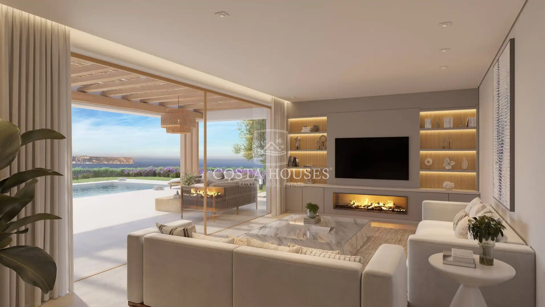 Living room of Houses for sale in Jávea / Xàbia  with Air Conditioner, Private garden and Terrace