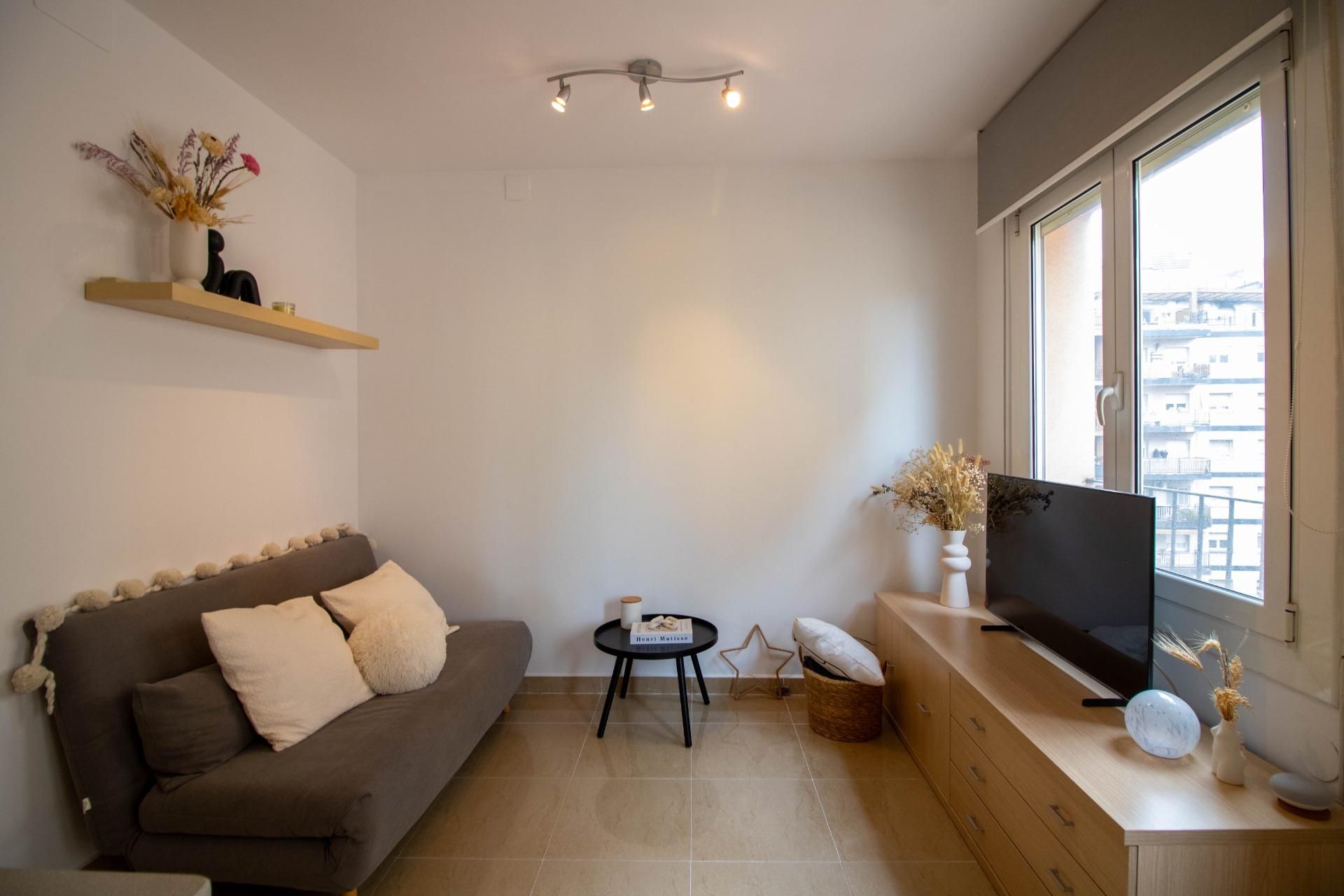 Sala d'estar de Pis en venda en  Barcelona Capital amb Aire condicionat i Calefacció