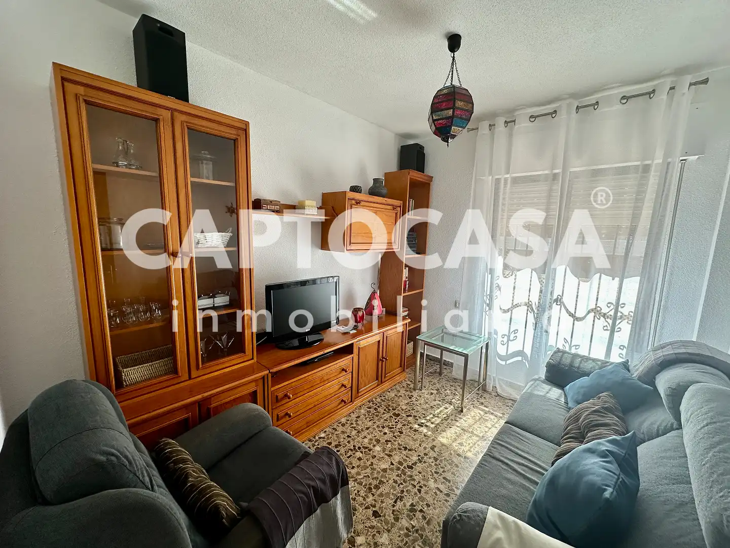 Sala d'estar de Casa adosada en venda en Cartagena amb Aire condicionat, Moblat i Balcó