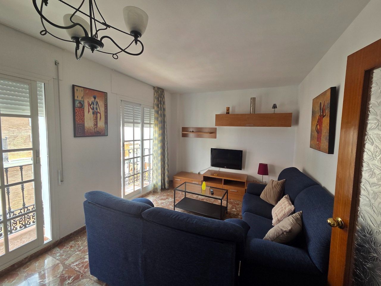 Sala de estar de Piso de alquiler en Vélez-Málaga con Terraza y Amueblado