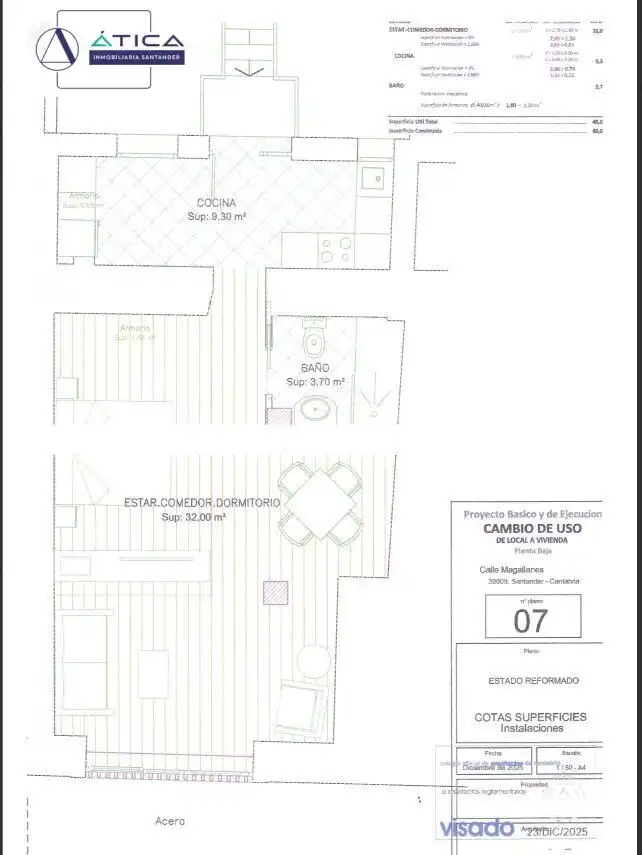 Wohnung zum Verkauf in Santander mit Heizung und Möbliert