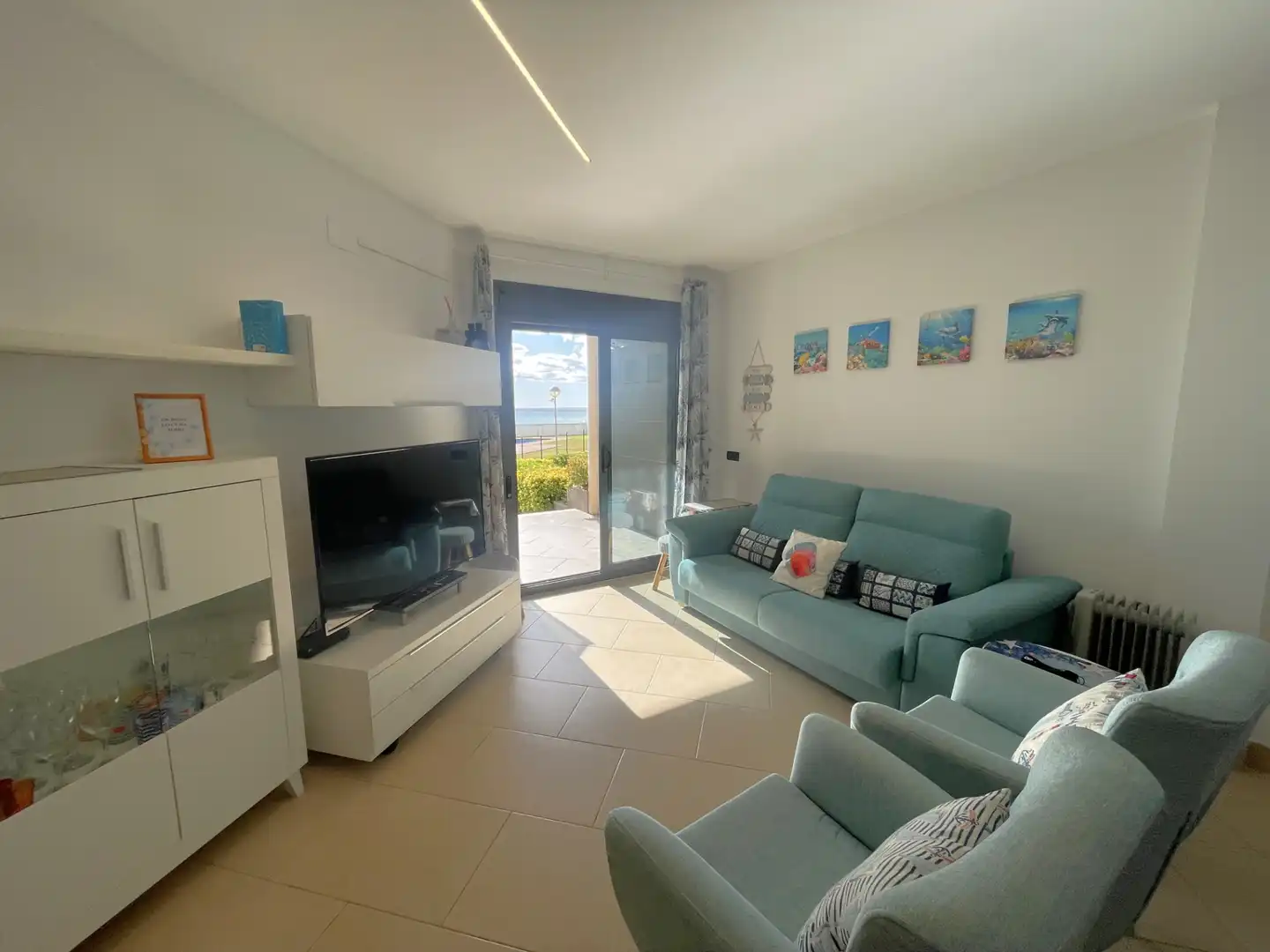 Sala d'estar de Pis en venda en Mont-roig del Camp amb Aire condicionat, Calefacció i Jardí privat