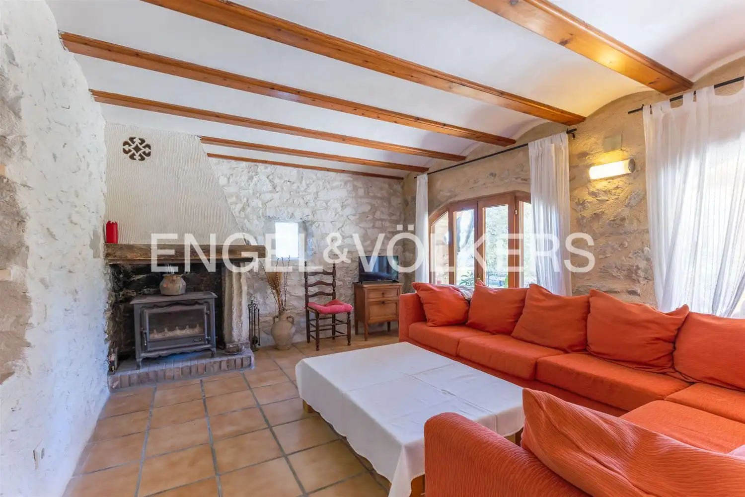 Sala de estar de Casa o chalet en venta en La Vall de Laguar con Calefacción, Jardín privado y Terraza