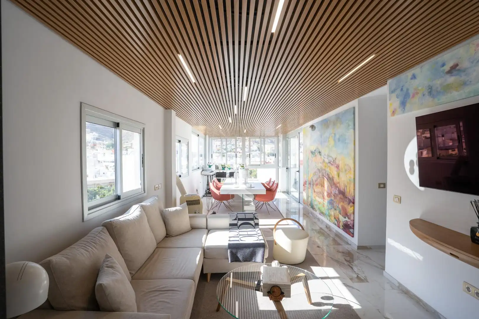 Sala d'estar de Àtic en venda en Santa Cruz de Tenerife amb Terrassa, Moblat i Balcó