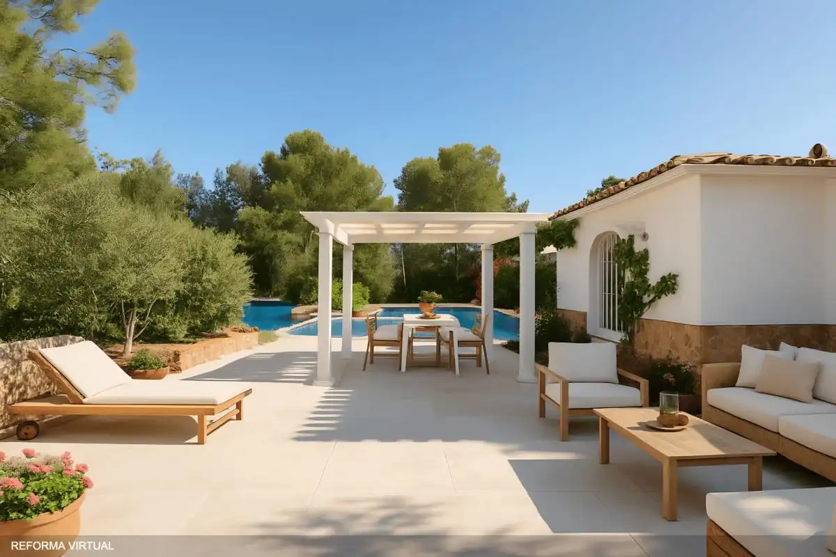 Terrassa de Finca rústica en venda en Pedralba amb Calefacció, Jardí privat i Terrassa