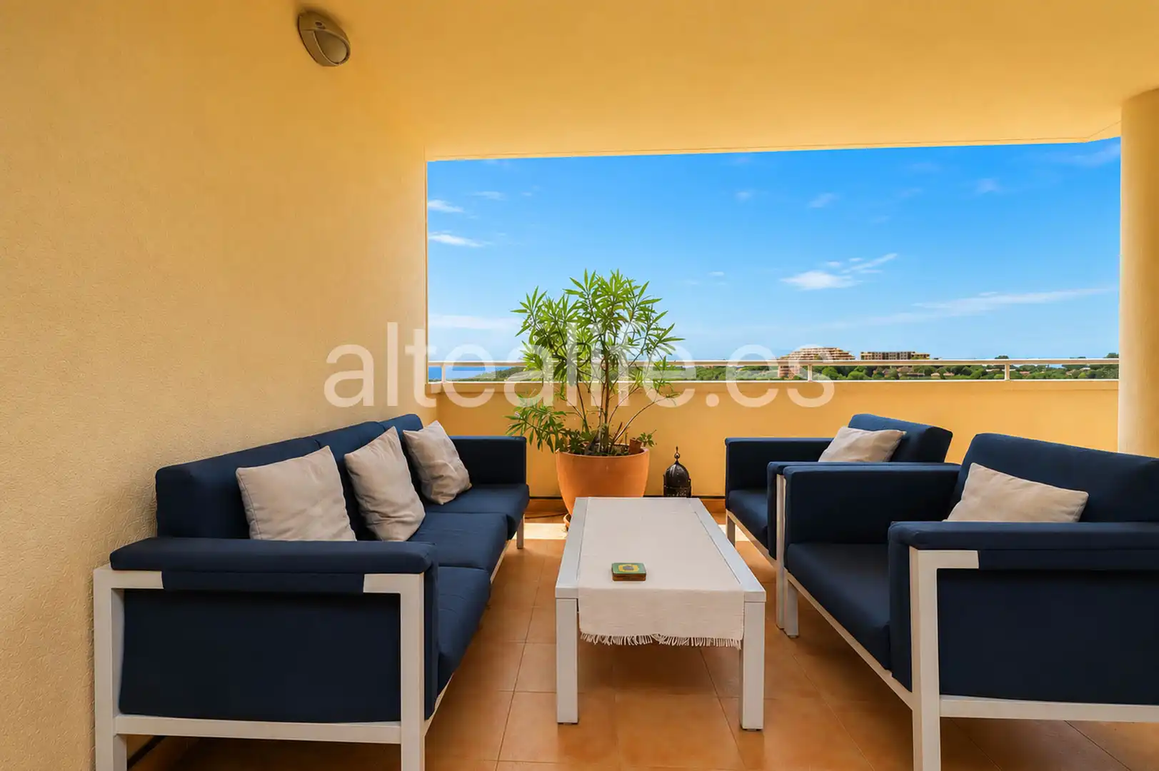 Terraza de Apartamento de alquiler en Altea con Terraza, Amueblado y Horno