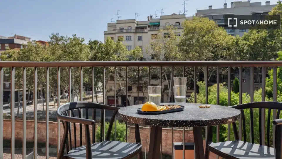 Terrassa de Apartament per a compartir en Barcelona amb Aire condicionat, Terrassa i Moblat