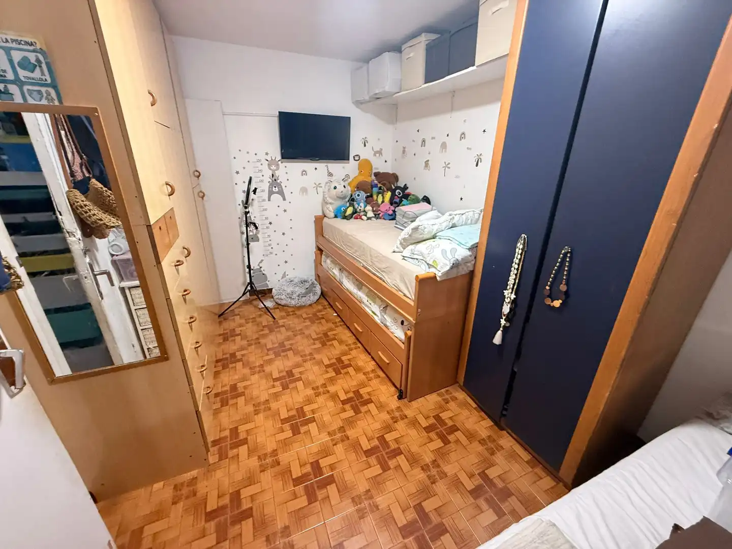 Schlafzimmer von Wohnung zum Verkauf in L'Hospitalet de Llobregat mit Klimaanlage, Parkett und Balkon