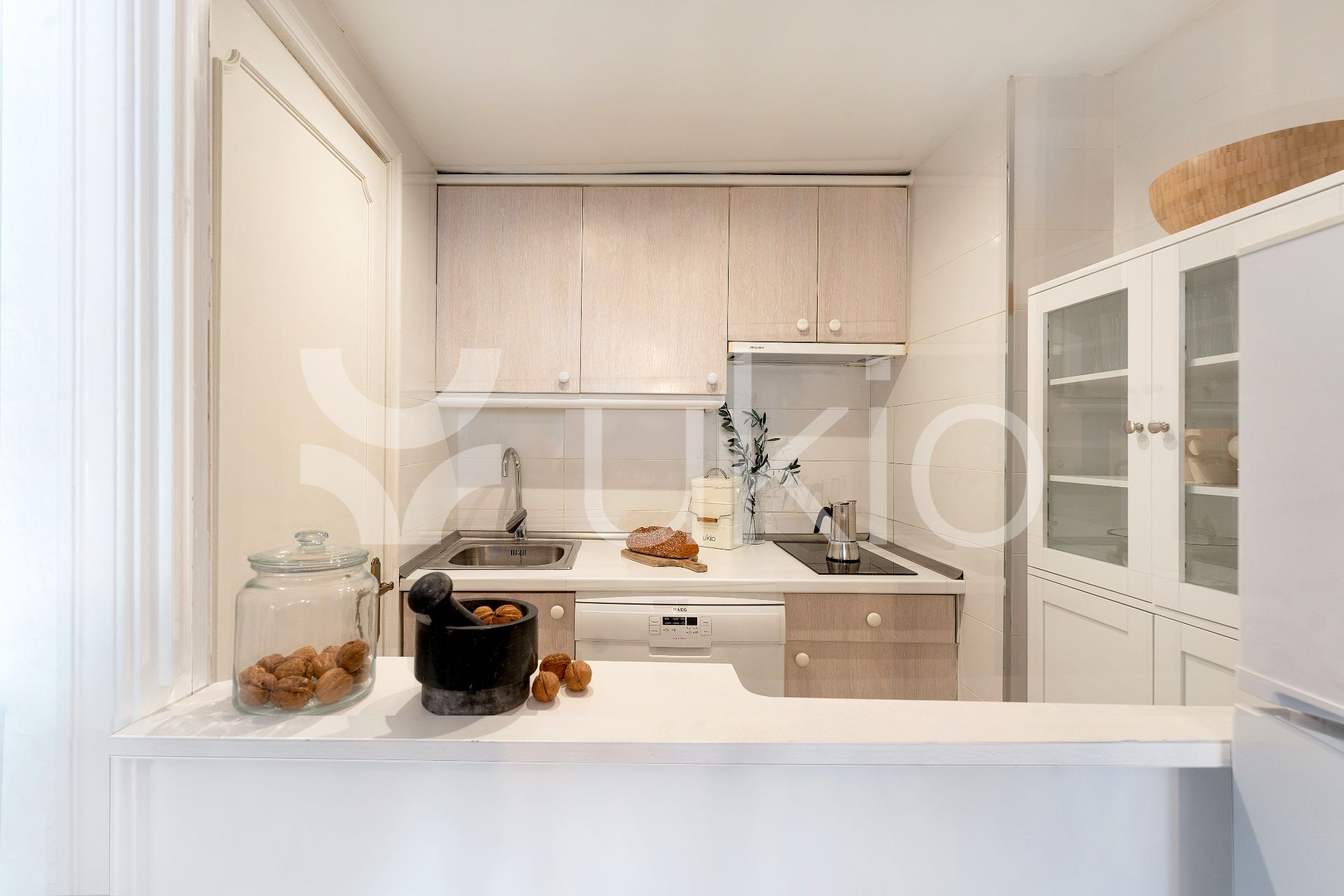 Kitchen of Apartment to rent in  Madrid Capital  with Air Conditioner, Heating and Furnished