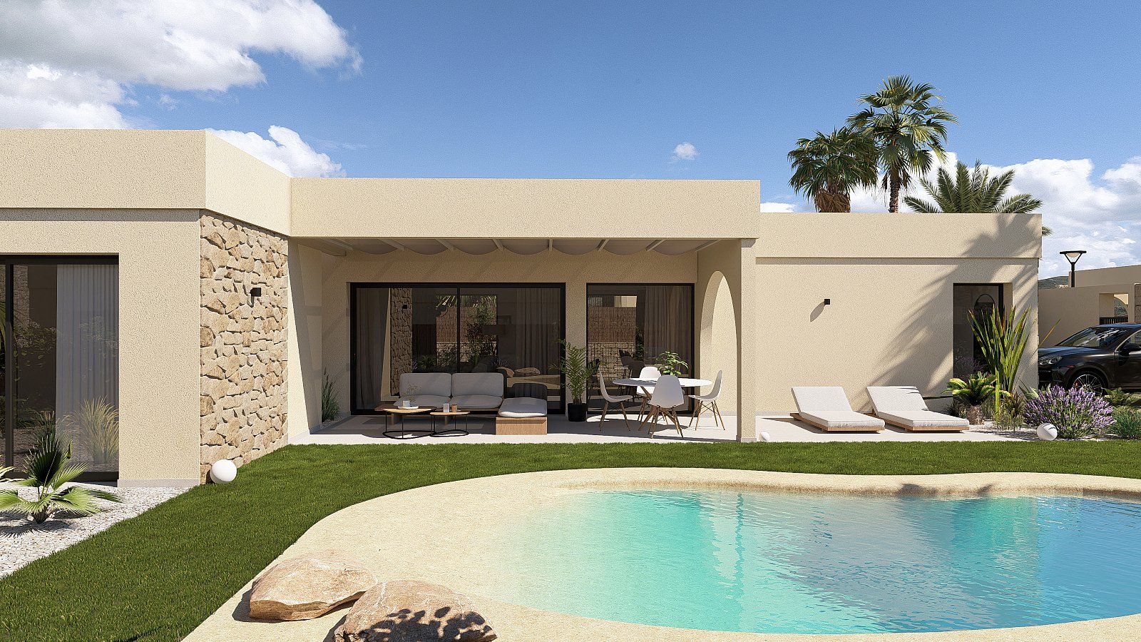 Vista exterior de Casa o xalet en venda en  Murcia Capital amb Aire condicionat, Jardí privat i Terrassa