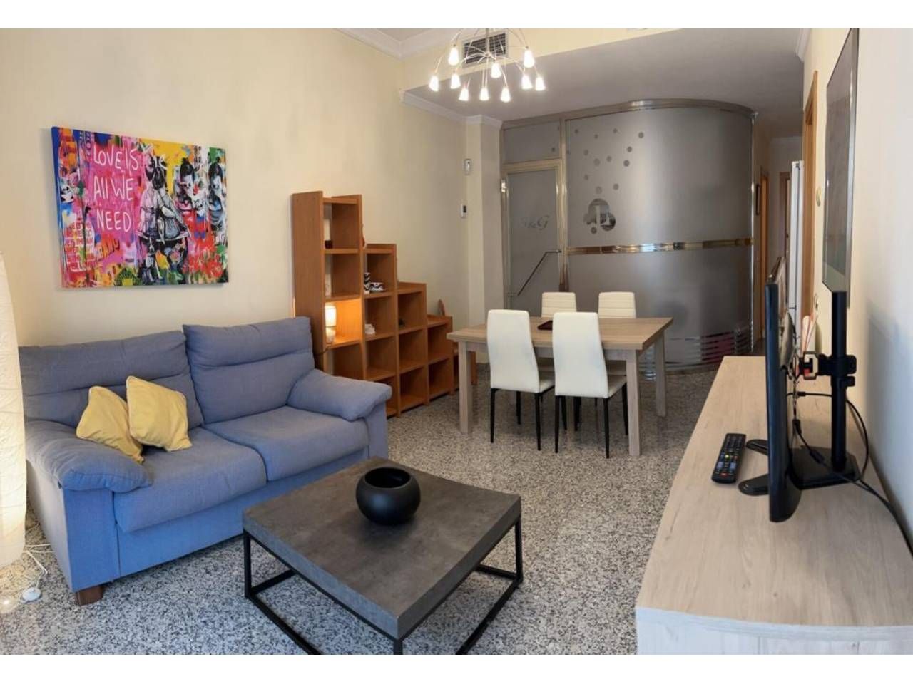 Living room of Flat for sale in El Ejido  with Furnished and Balcony