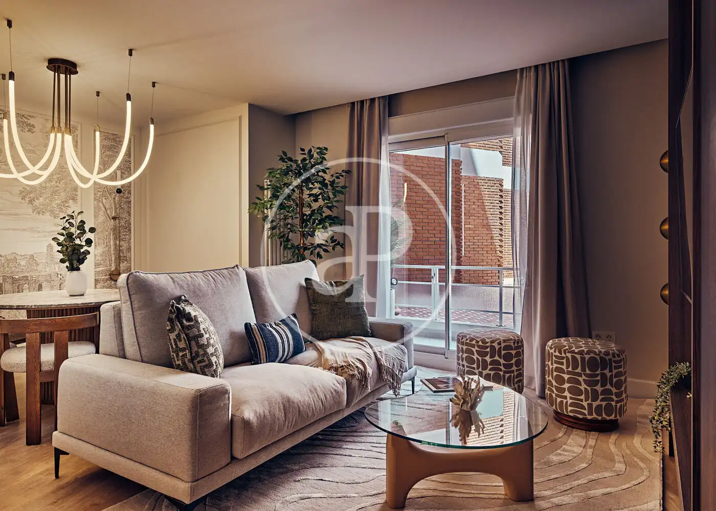 Wohnzimmer von Wohnung zum Verkauf in Madrid mit Klimaanlage, Heizung und Terrasse