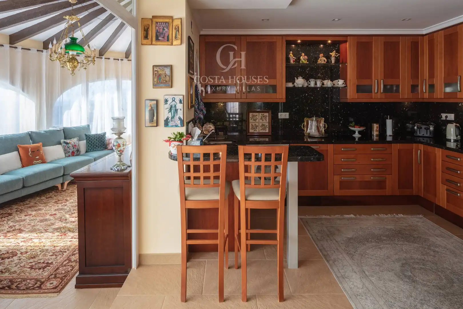 Küche von Haus oder Chalet zum Verkauf in Jávea / Xàbia mit Klimaanlage, Privatgarten und Terrasse
