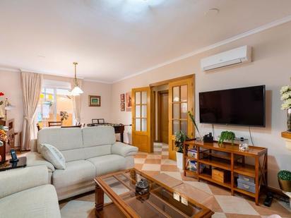 Living room of Single-family semi-detached for sale in Roquetas de Mar  with Air Conditioner, Terrace and Furnished