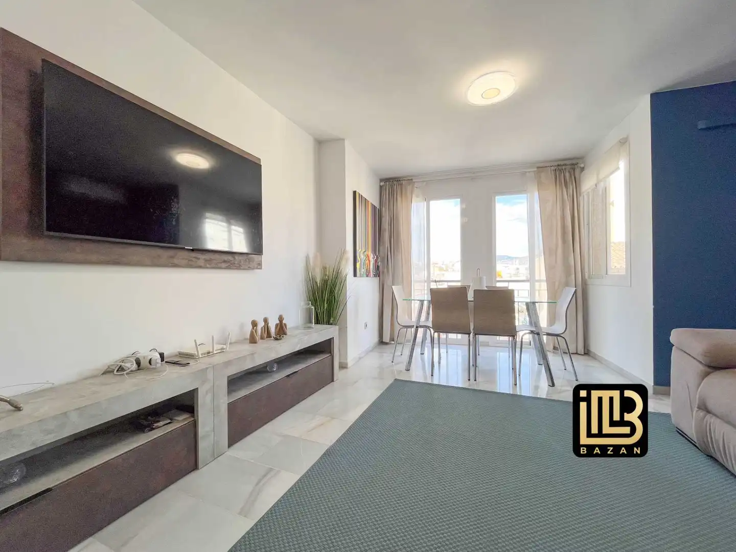Wohnzimmer von Wohnung zur Miete in Málaga mit Klimaanlage, Heizung und Möbliert