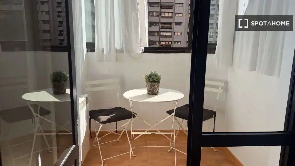 Balcony of Flat for rent in Madrid  with Air Conditioner, Heating and Furnished