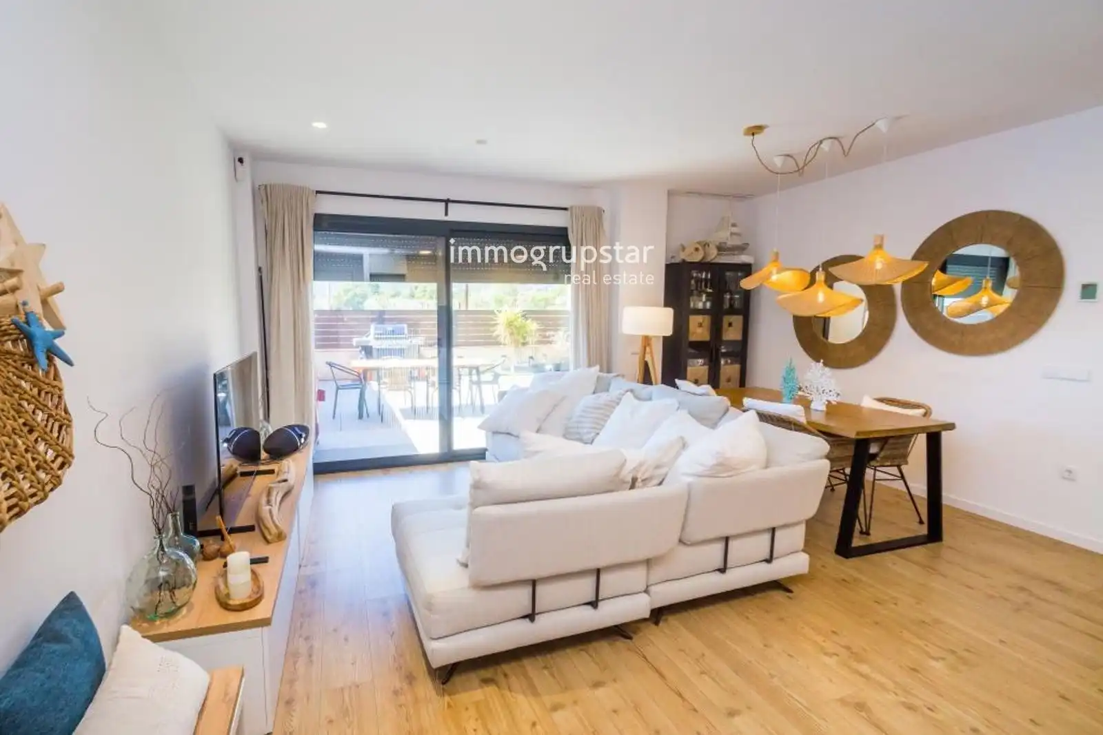 Sala d'estar de Apartament en venda en Calonge i Sant Antoni amb Aire condicionat, Calefacció i Terrassa