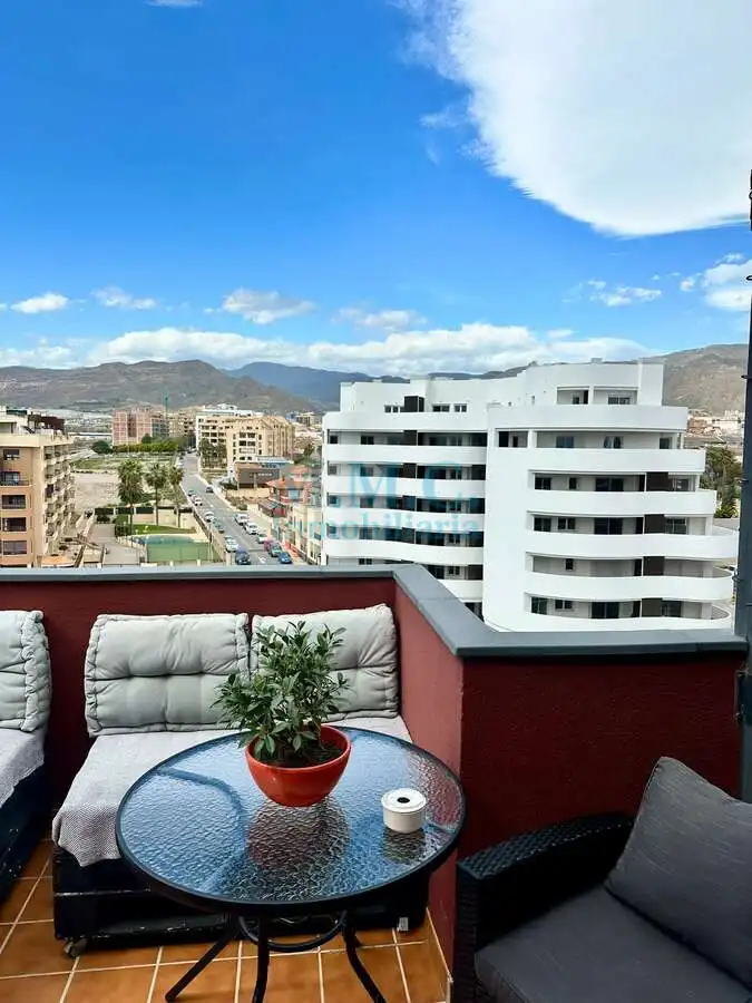 Exterior view of Attic for sale in Roquetas de Mar  with Air Conditioner, Terrace and Furnished
