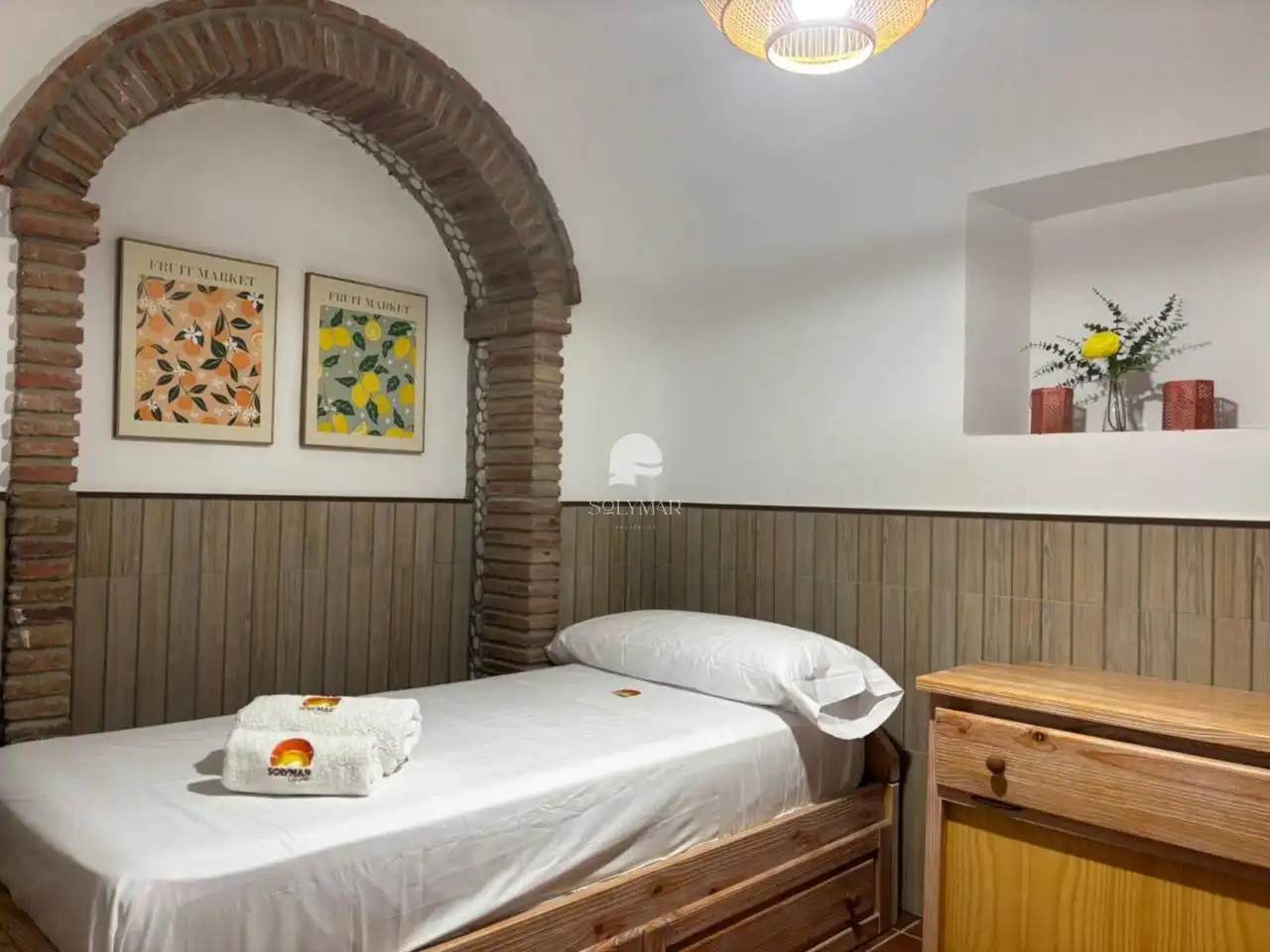 Schlafzimmer von Country house zur Miete in Vélez-Málaga mit Klimaanlage, Terrasse und Möbliert
