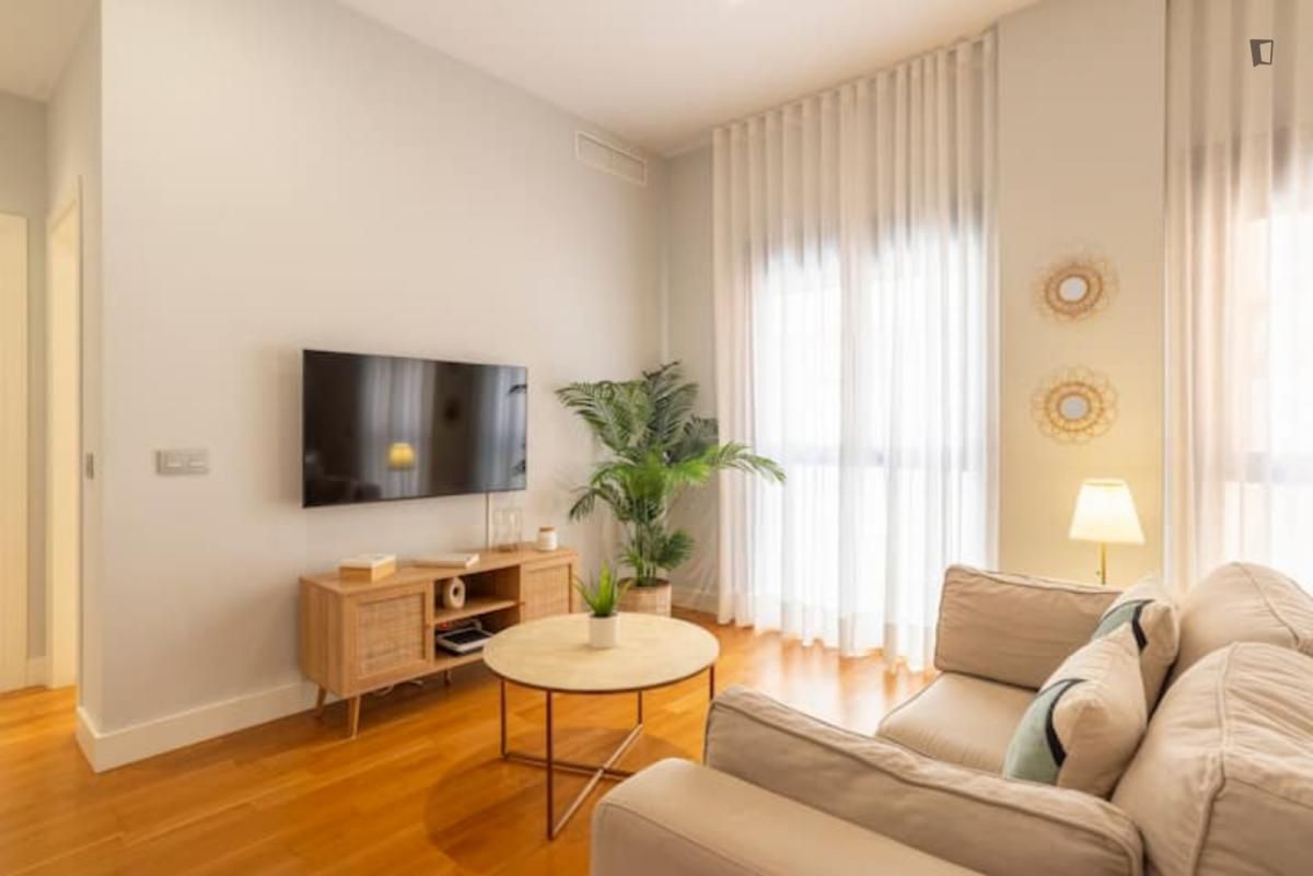 Living room of Apartment to rent in Málaga Capital  with Air Conditioner, Heating and Furnished