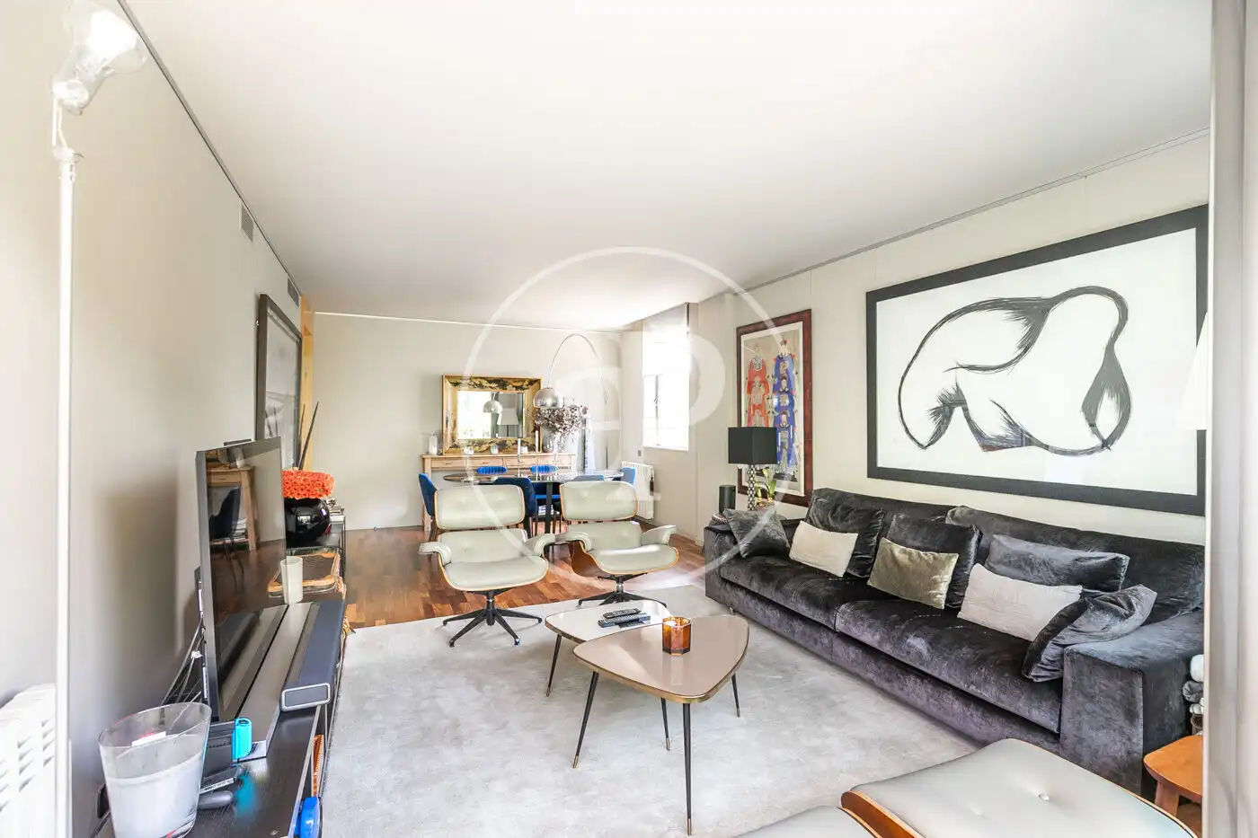 Sala d'estar de Pis en venda en Barcelona amb Aire condicionat, Calefacció i Jardí privat