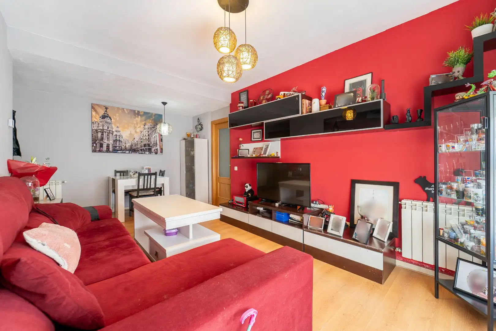 Living room of Flat for sale in Móstoles  with Air Conditioner, Storage room and Furnished