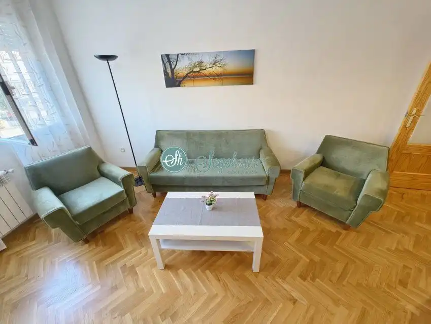 Wohnzimmer von Wohnung zur Miete in Segovia mit Heizung, Parkett und Terrasse