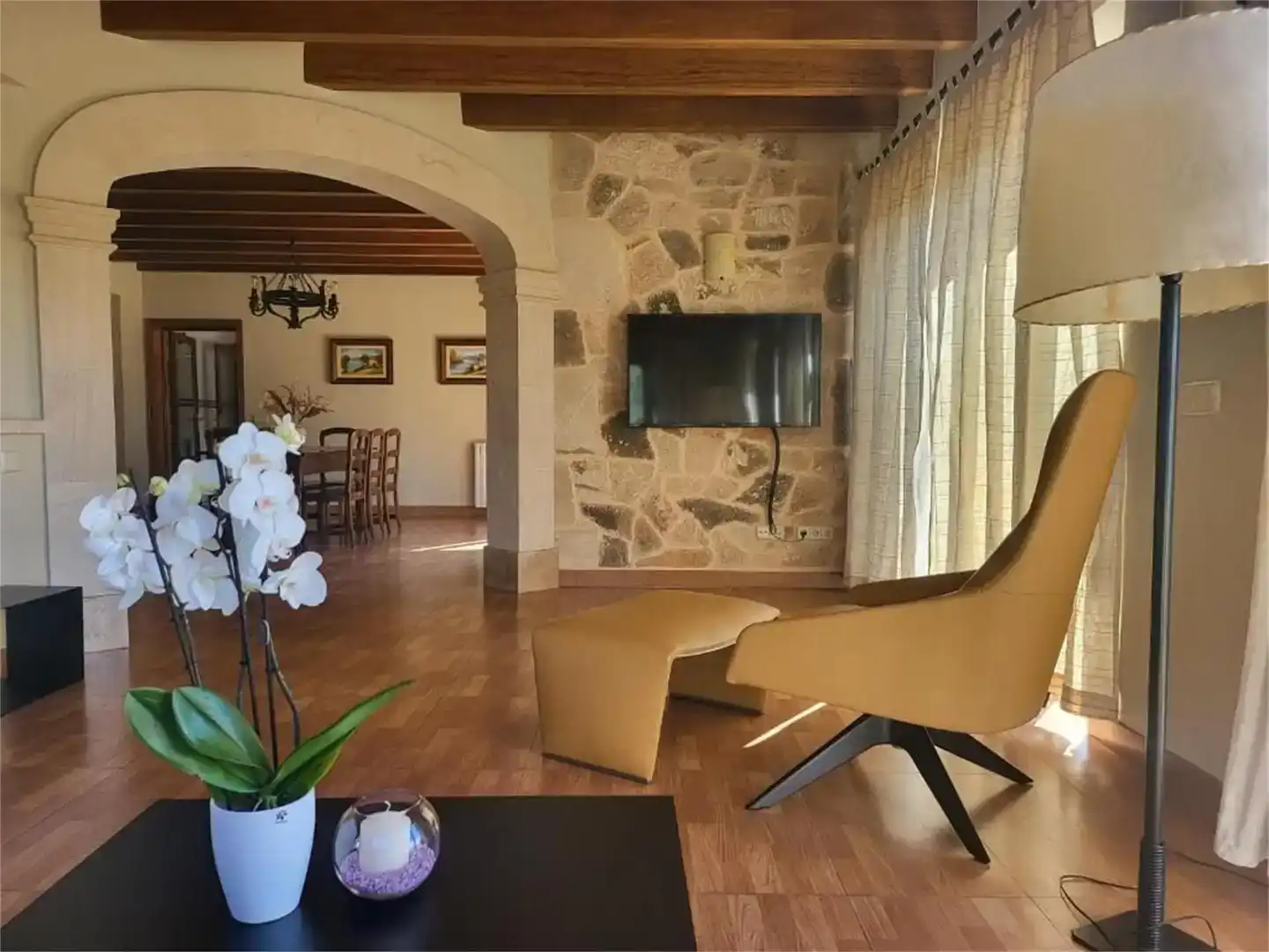 Sala de estar de Casa o chalet de alquiler en Felanitx con Aire acondicionado, Piscina y Balcón