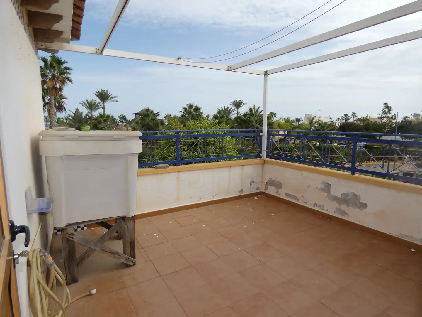 Terrasse von Einfamilien-Reihenhaus zur Miete in Vera mit Klimaanlage, Heizung und Privatgarten