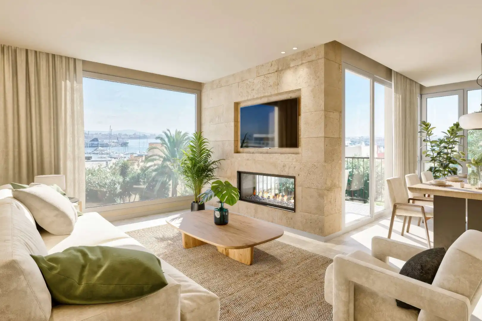 Sala d'estar de Apartament en venda en  Palma de Mallorca amb Aire condicionat, Calefacció i Terrassa