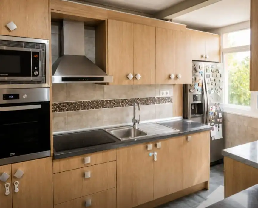 Küche von Wohnung zum Verkauf in Móstoles mit Klimaanlage, Heizung und Privatgarten