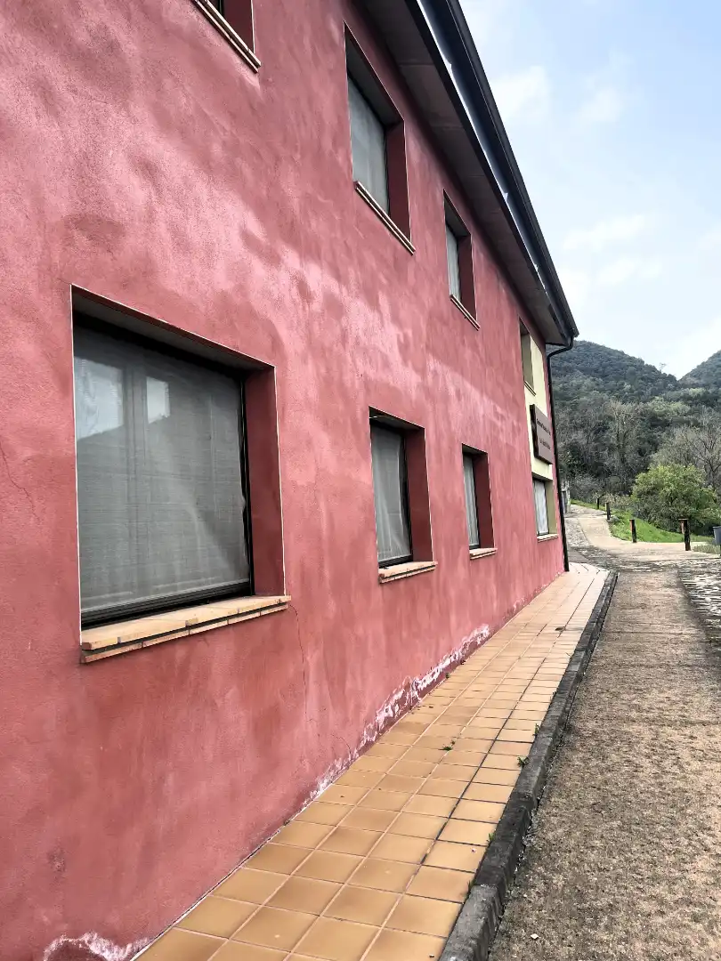Vista exterior de Finca rústica en venda en Mieres (Girona) amb Calefacció, Parquet i Terrassa