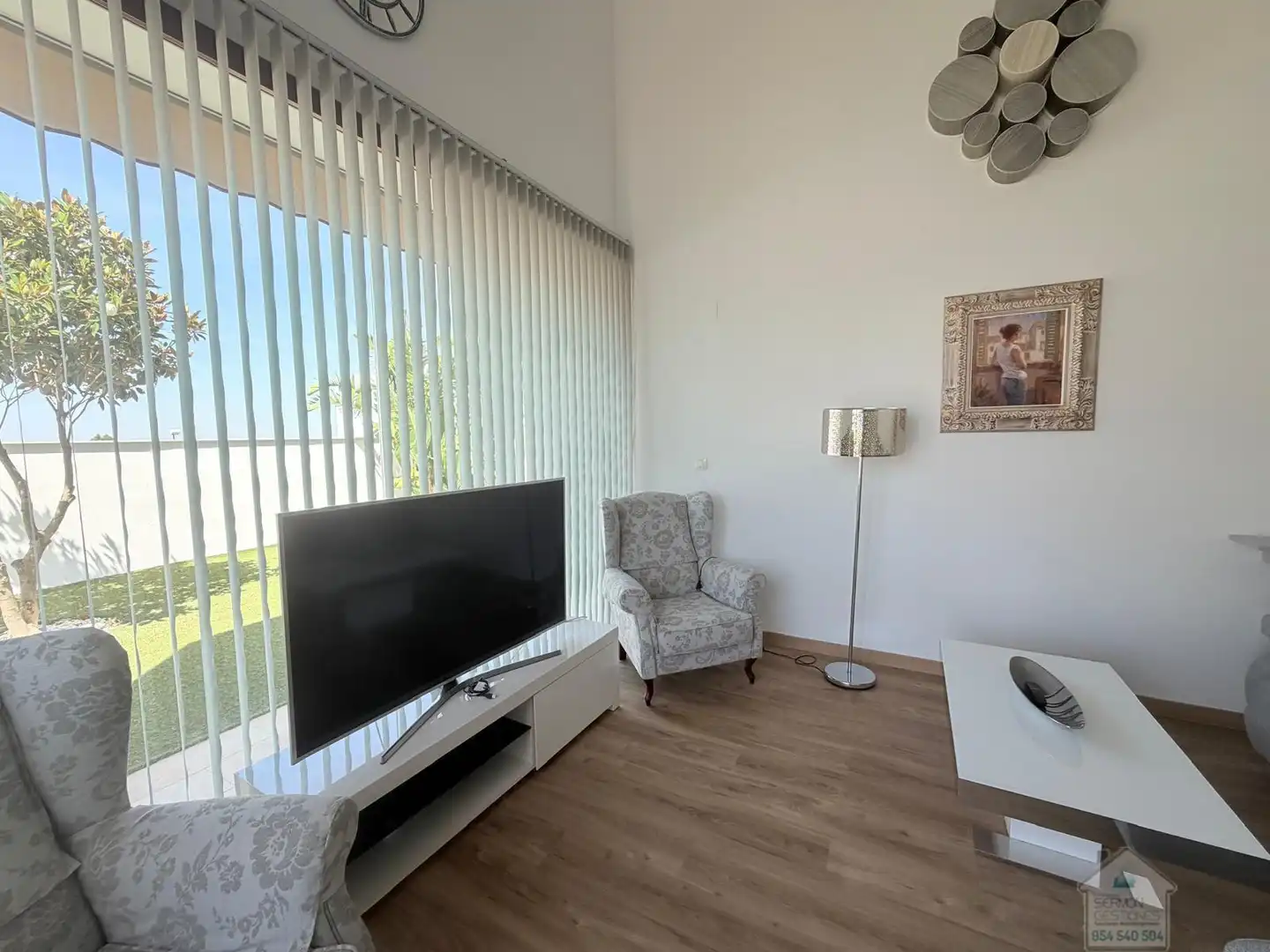 Sala de estar de Casa o chalet de alquiler en Montequinto con Aire acondicionado, Parquet y Terraza