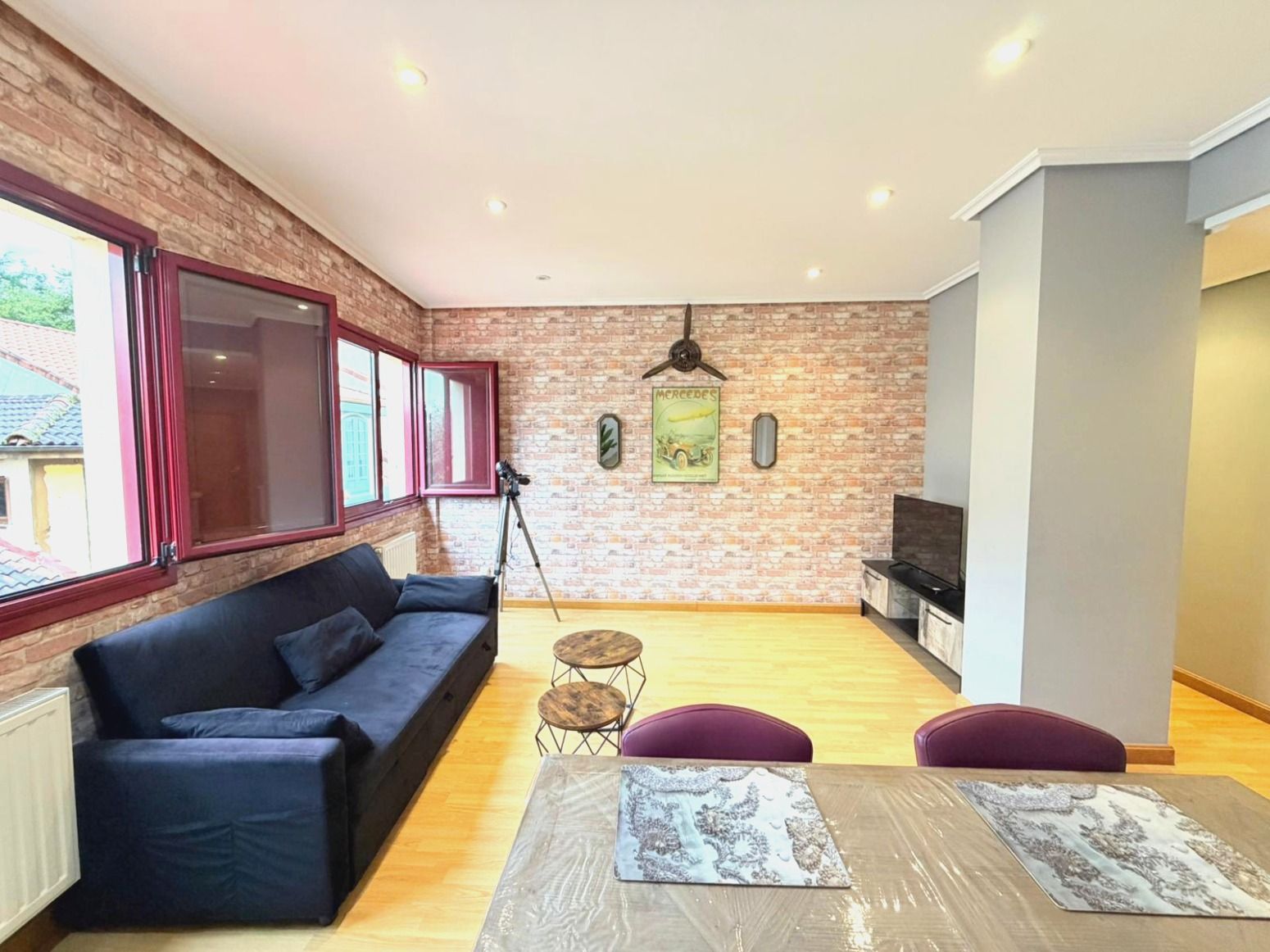 Sala de estar de Piso en venta en Avilés con Trastero y Amueblado